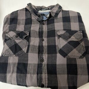 Carbon Black and Gray Checkered Men's Shirt